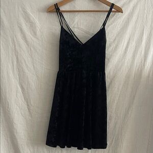 Elegant Black Velvet Dress